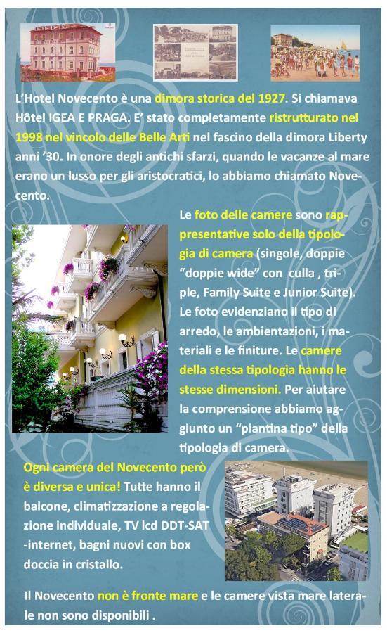 Novecento Suite Hotel Riccione Eksteriør bilde